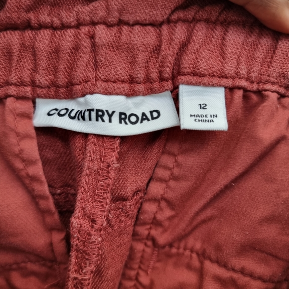 Coutry Road Paperbag Linen Pants Size 12 - Picture 5 of 7